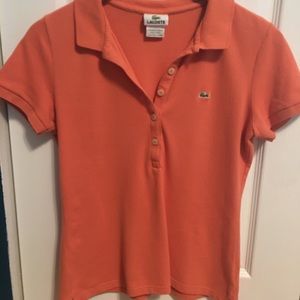 Lacoste NWOT Womens 40 Polo Orange